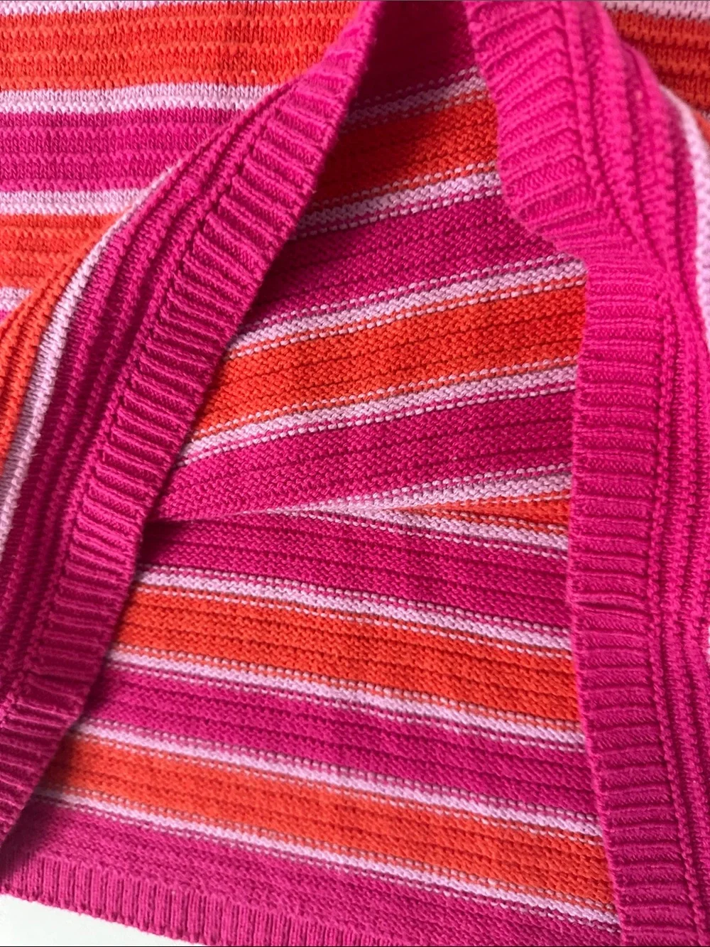 Carter's Pink, Red & Light Pink Striped Knit Tank Dress